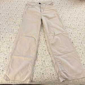 H&M wide leg cream pants